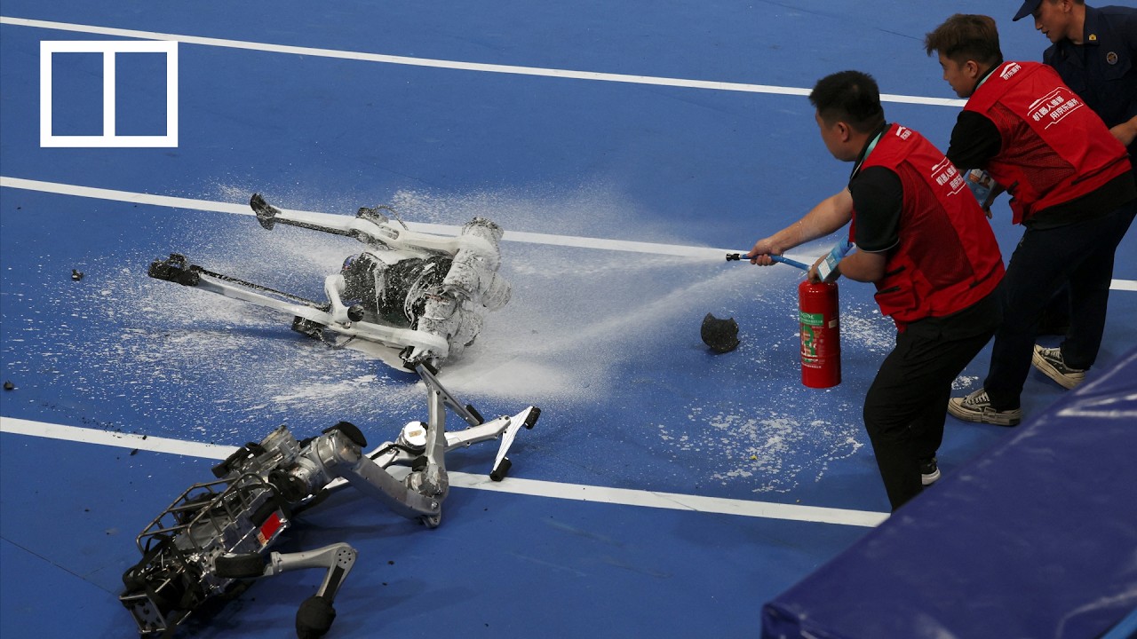 Thrills and spills at World Humanoid Robot Games