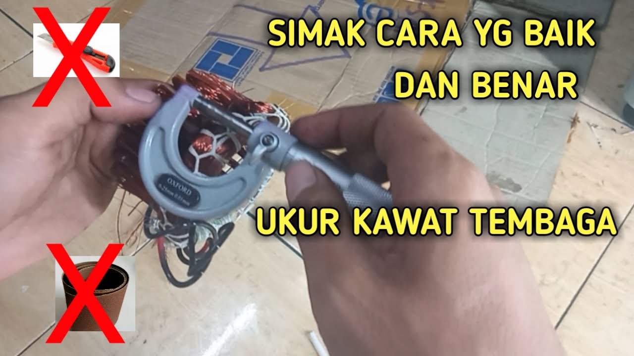 CARA MENGGUNAKAN MIKROMETER || UKUR KAWAT EMAIL TEMBAGA