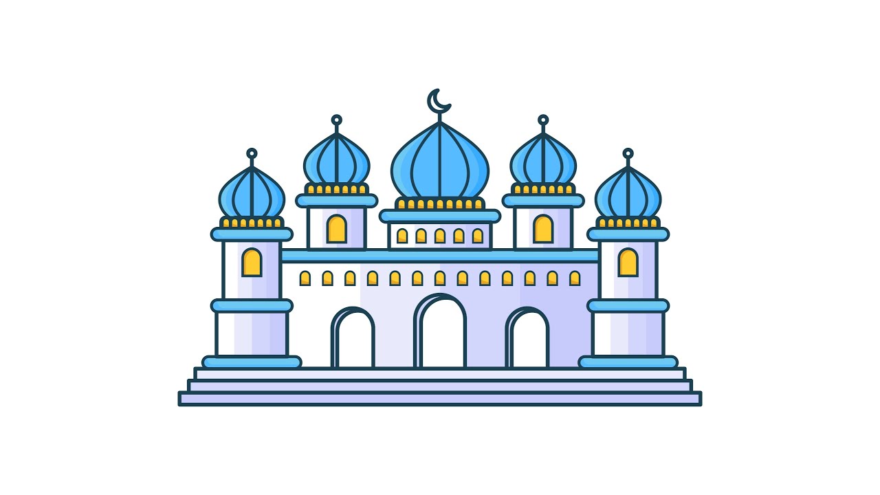 Flat Mosque Design - CorelDraw X7