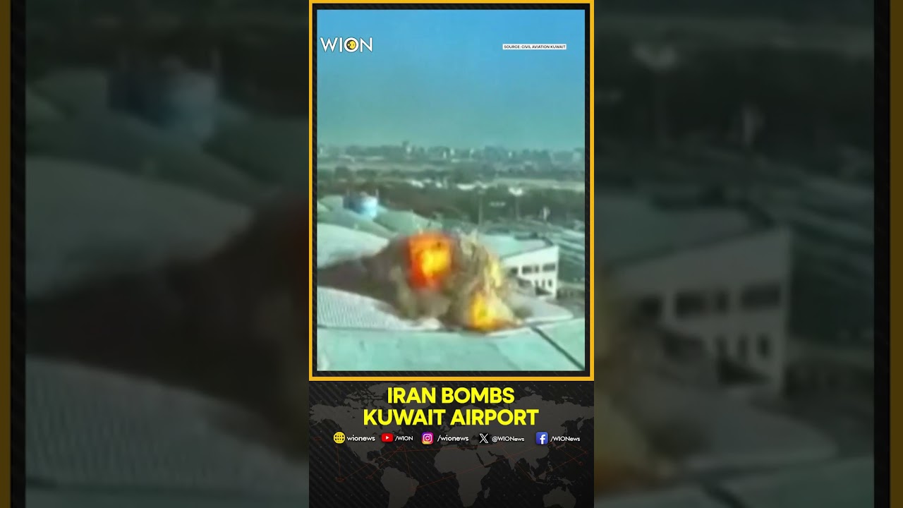 Iran Strikes Kuwait: Kuwait Releases Footage Of Drone Crashing Into Its International Airport