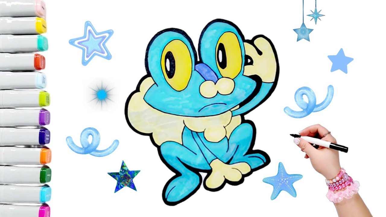 Draw and color Froakie🐸🌈Children's Drawing🎨
