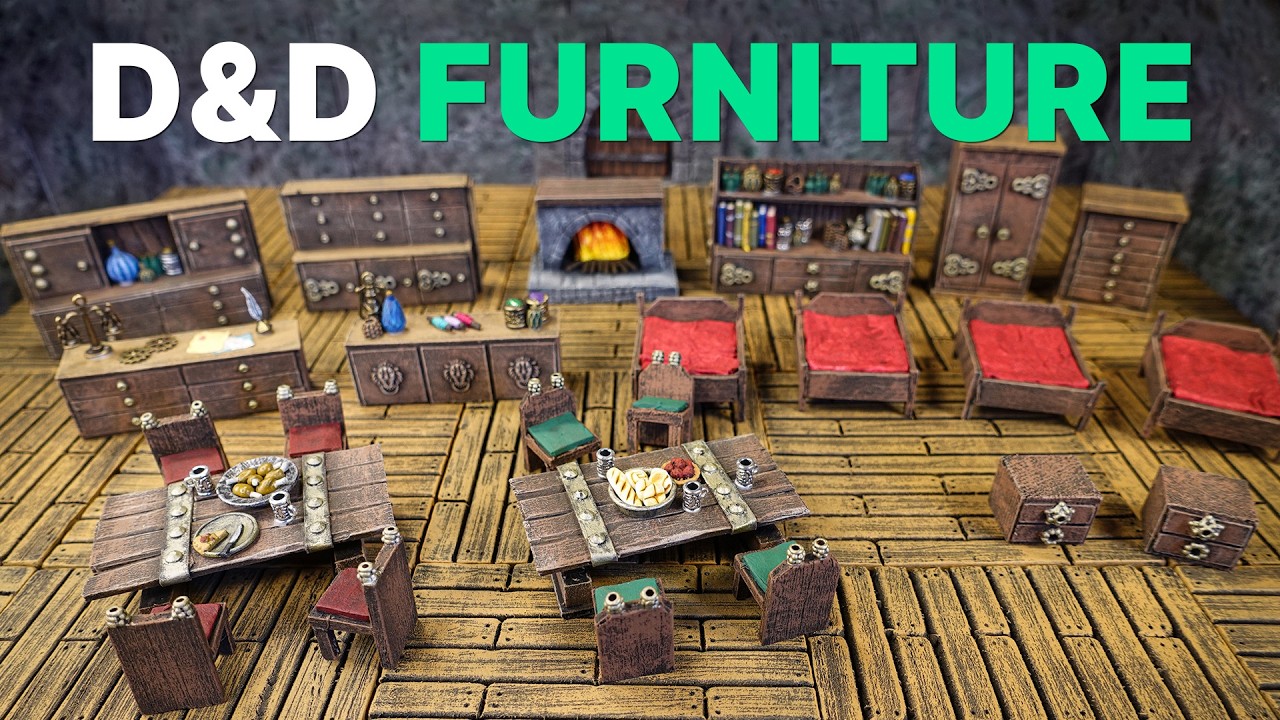 🪑 DIY Miniature Furniture for Dungeons & Interiors