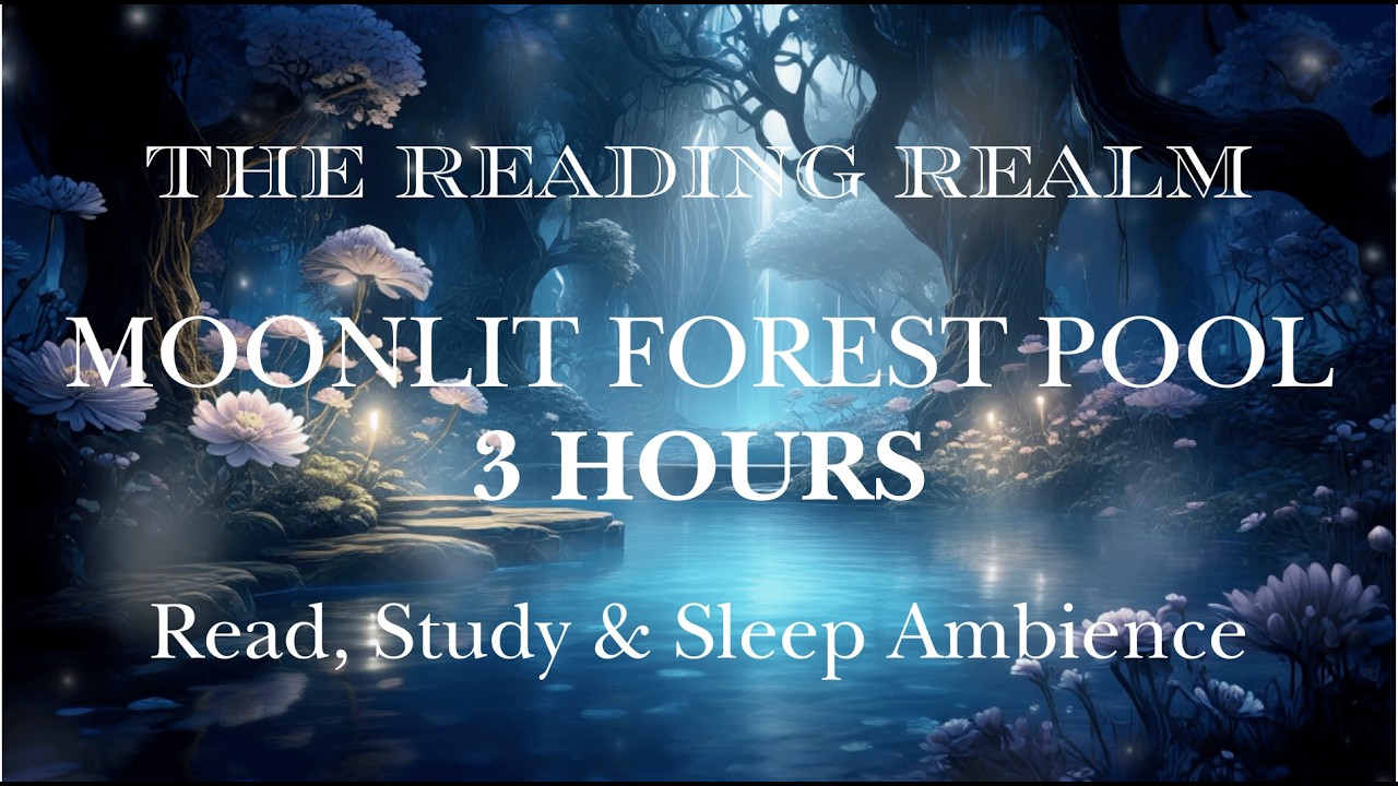 Moonlit Silver Forest Pool ✨ Enchanted Night Ambience for Sleep, Relaxation & Study (3 Hours)