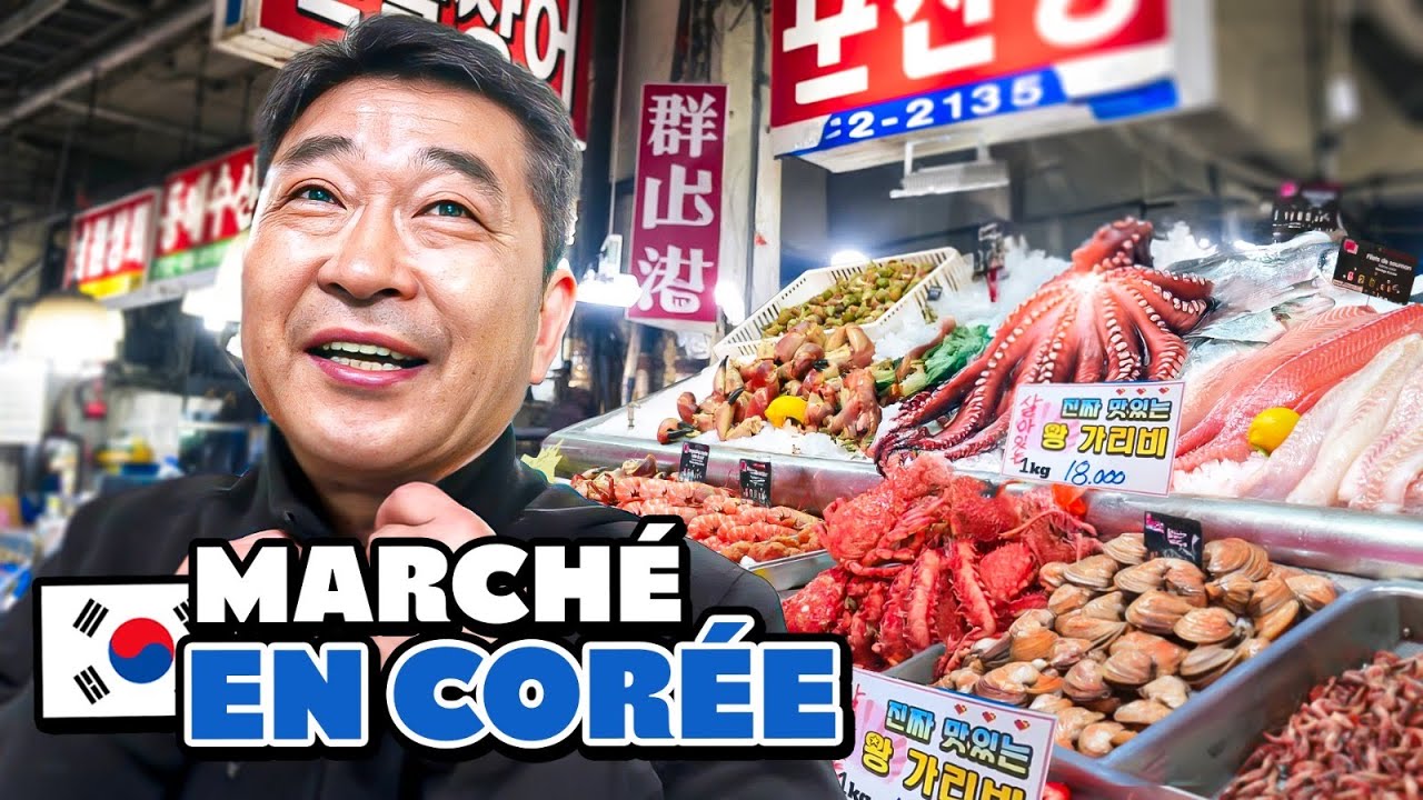 On va faire DES COURSES au MARCHÉ en Corée Du Sud !