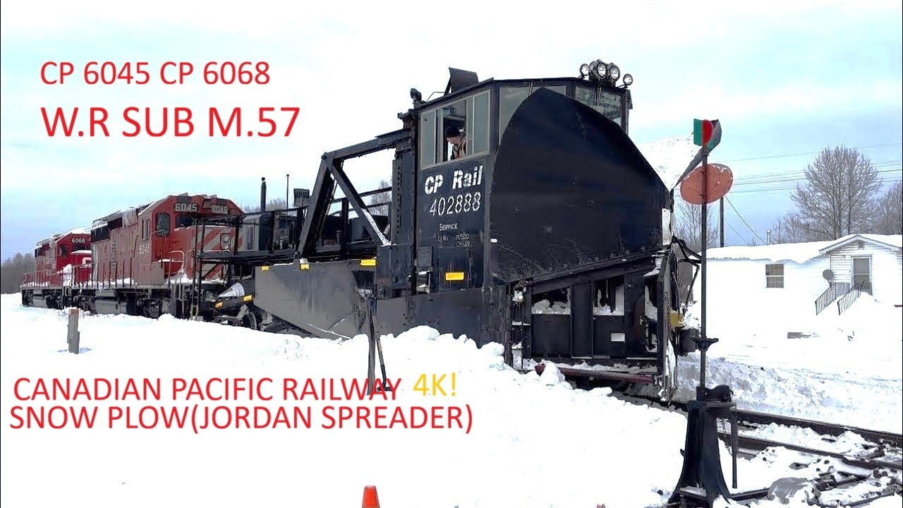 Canadian Pacific Railway CPKC (Jordan Spreader) UPCLOSE SNOW PLOW!!! Mile 58 Missanabie Dog Lake