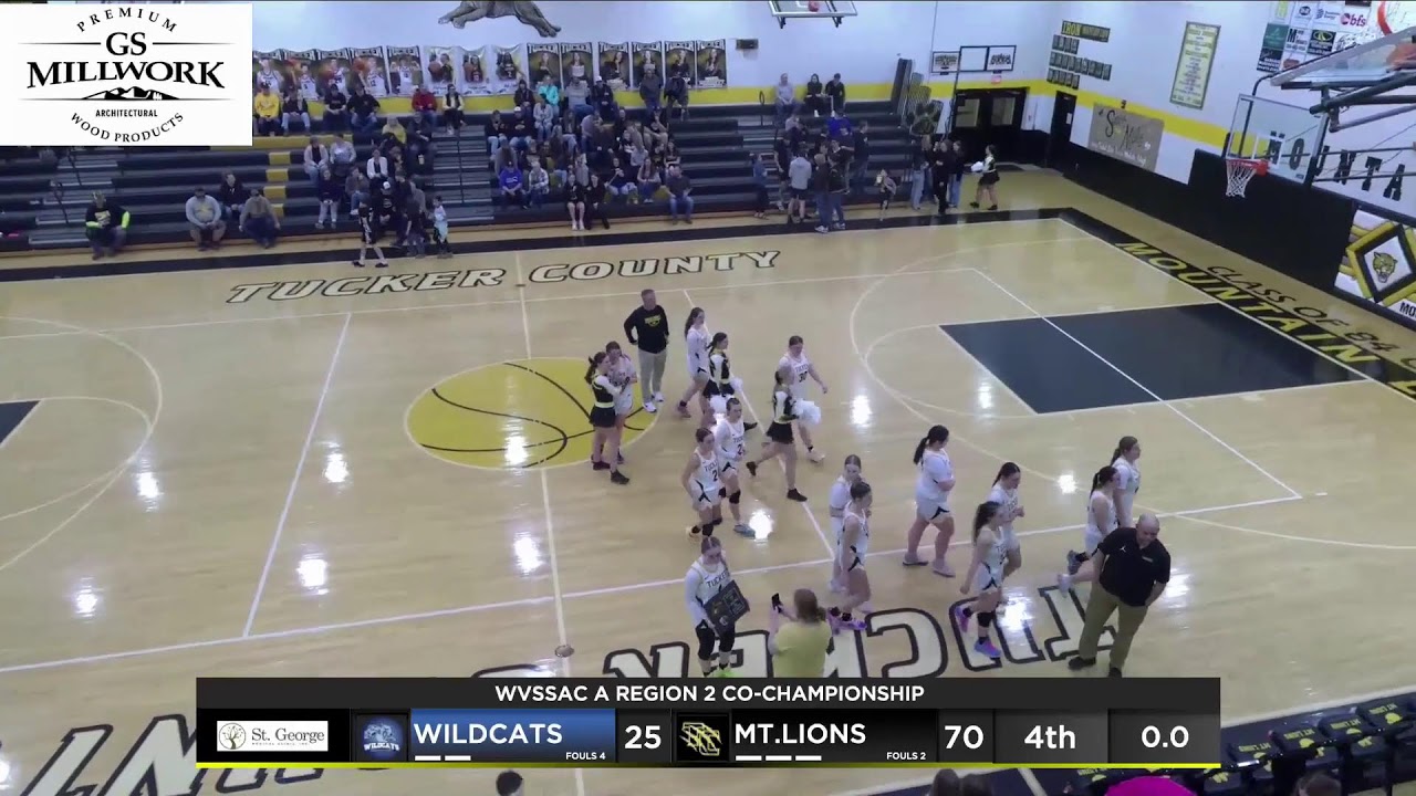 Girls Basketball WVSSAC A Region 2 Co-Championship: Tucker County vs Pendleton County