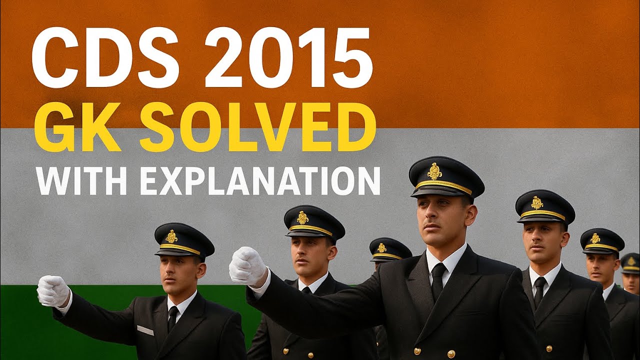 UPSC CDS 2015 GS Solved PYQ #cds #cdsgs #cdsgk #k