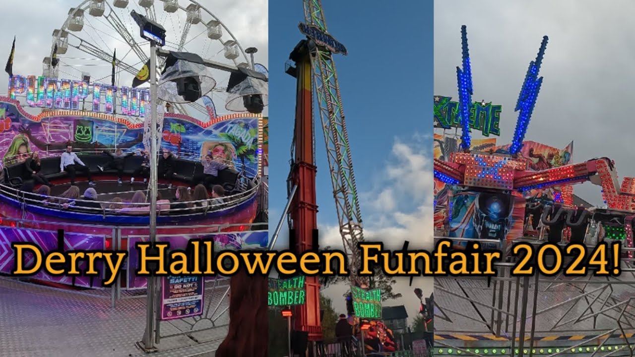AMAZING LINEUP! Cullens Halloween Carnival Derry vlog 2024