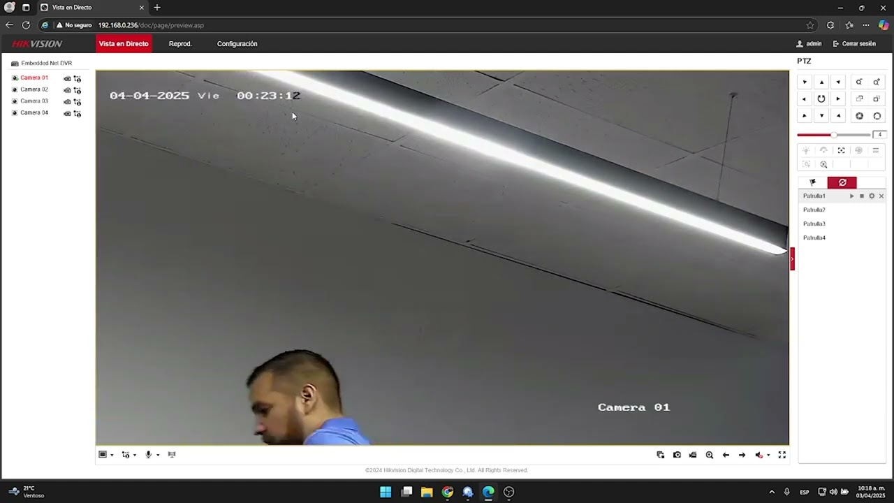 Cómo programar Preset, Patrol y Pattern en PTZ análoga Hikvision desde la interfaz web del grabado