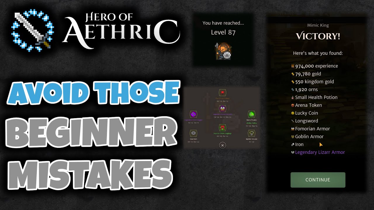 Beginner Mistakes to AVOID // Hero of Aethric Beginners Guide