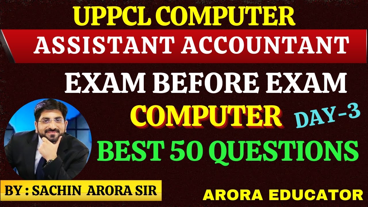 UPPCL Computer Marathon Class | UPPCL Assistant Accountant Computer  Marathon | UPPCL Computer Mock3