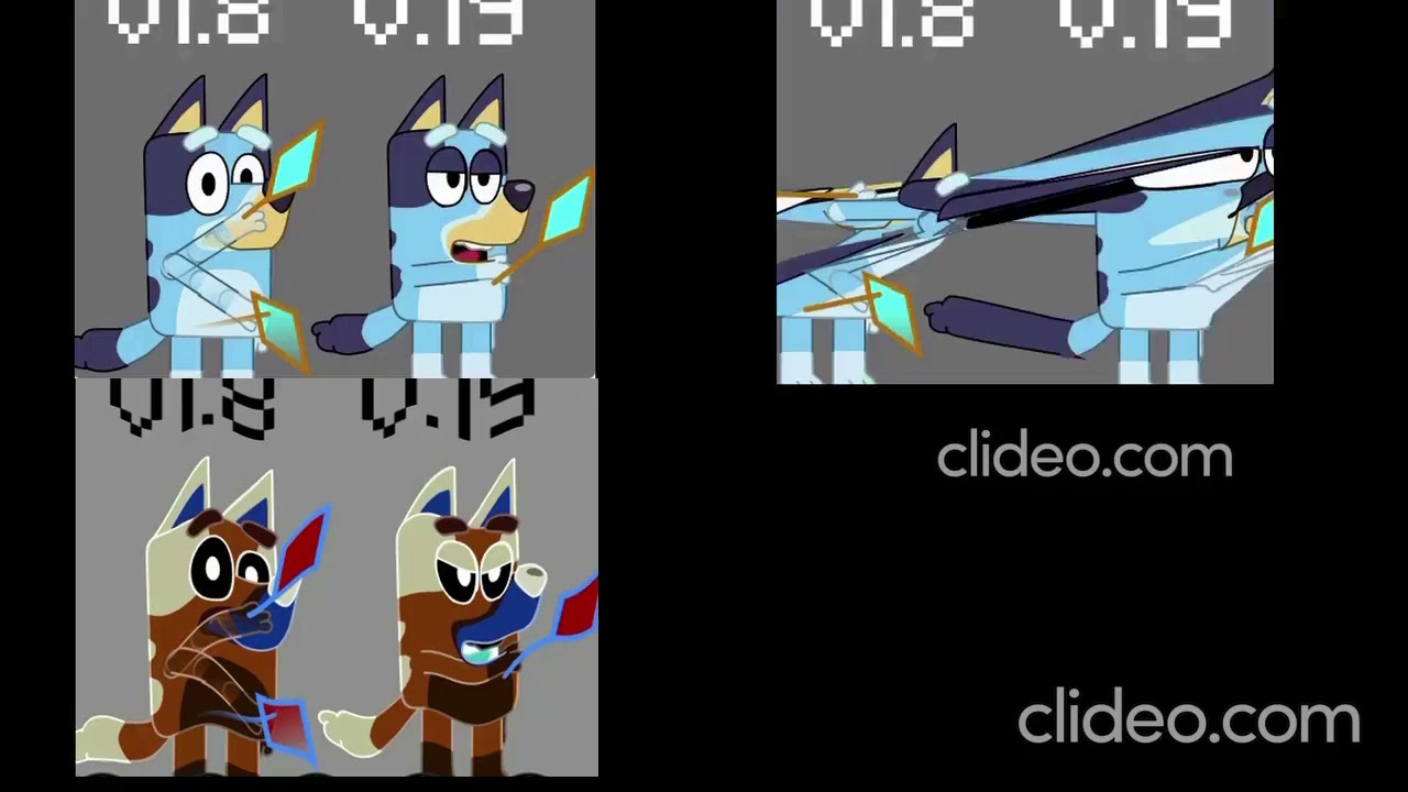 3 angry bluey