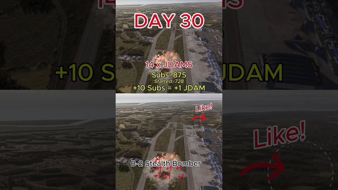 Day 30 : LJDAM Challenge (Subscribe to ADD +1 JDAM)  #brokenarrow #rts #aviation #warfare #tactics