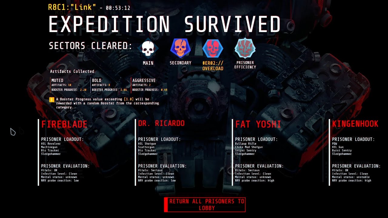 GTFO R8C1 Prisoner Efficiency