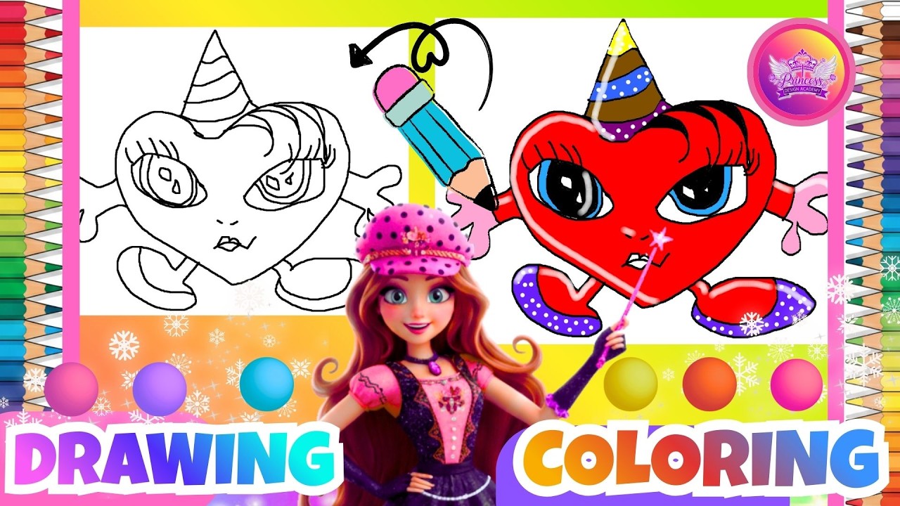 How to Draw a Cute Heart Step by Step ❤️ Easy Heart Drawing & Coloring for Kids
