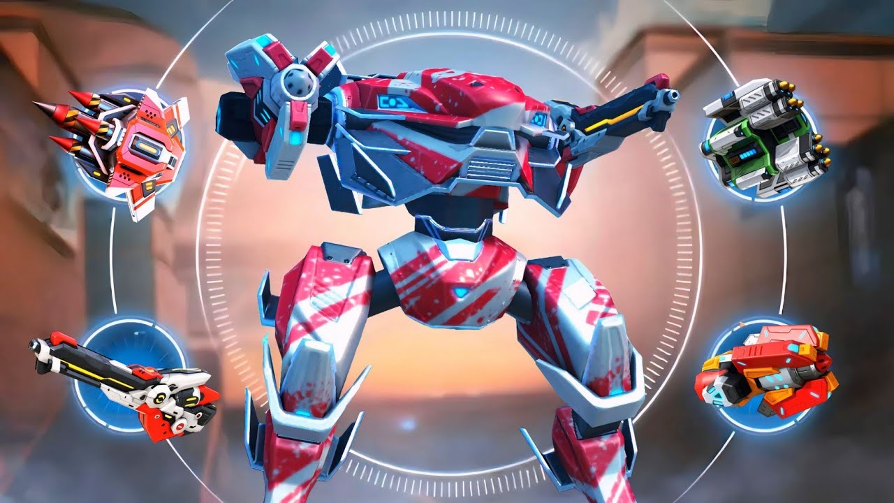 ARES with Tetra Rifle 12, Blast RPG 12, Javelin Rack 12, Fuse Mortar 12 - Mech Arena
