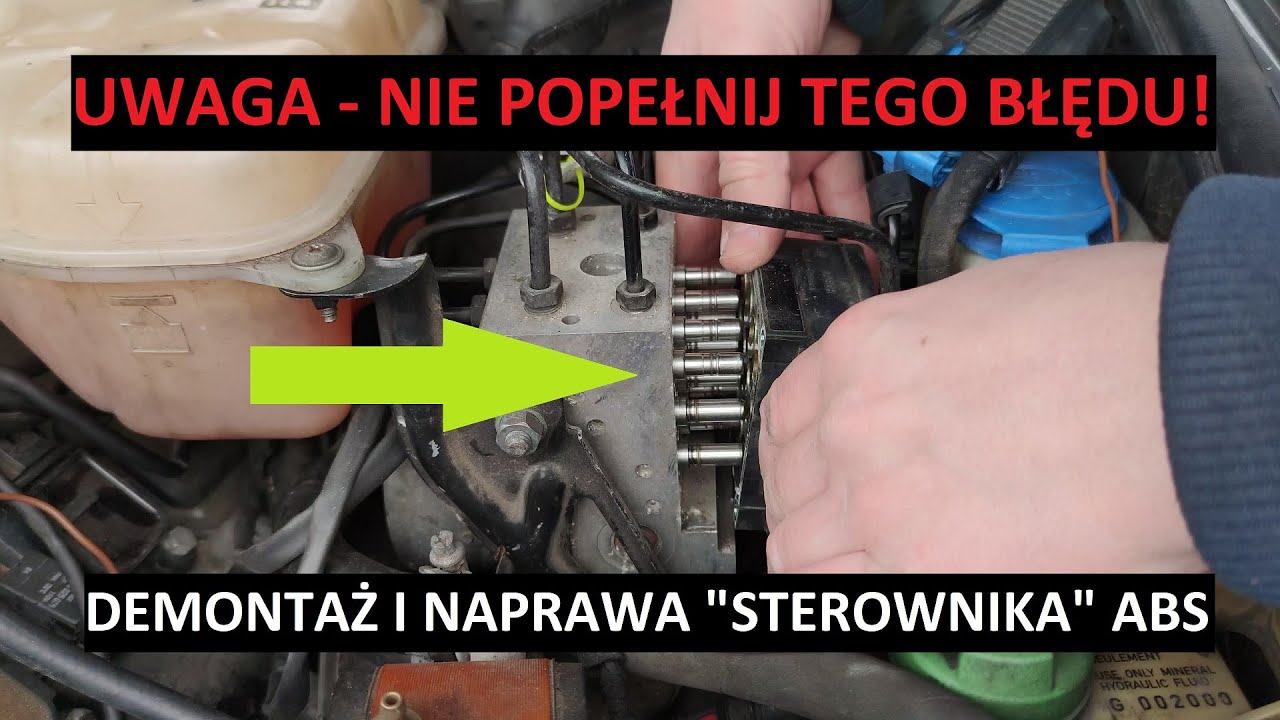 Wymontowanie i naprawa sterownika ABS świeci kontrolka ABS ESP  VW Passat Golf Audi A6C5 4.2 V8 cz2