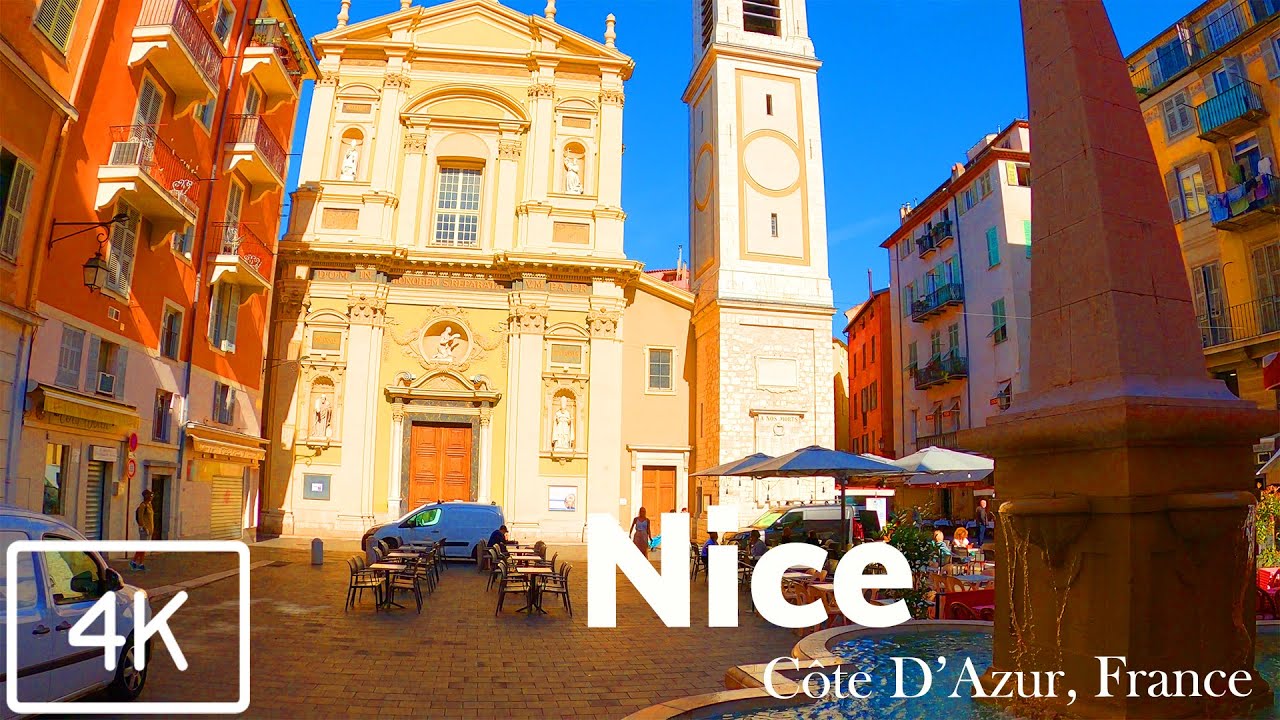 [4K] #French Riviera Walking Tour: Nice-Old Town, France.