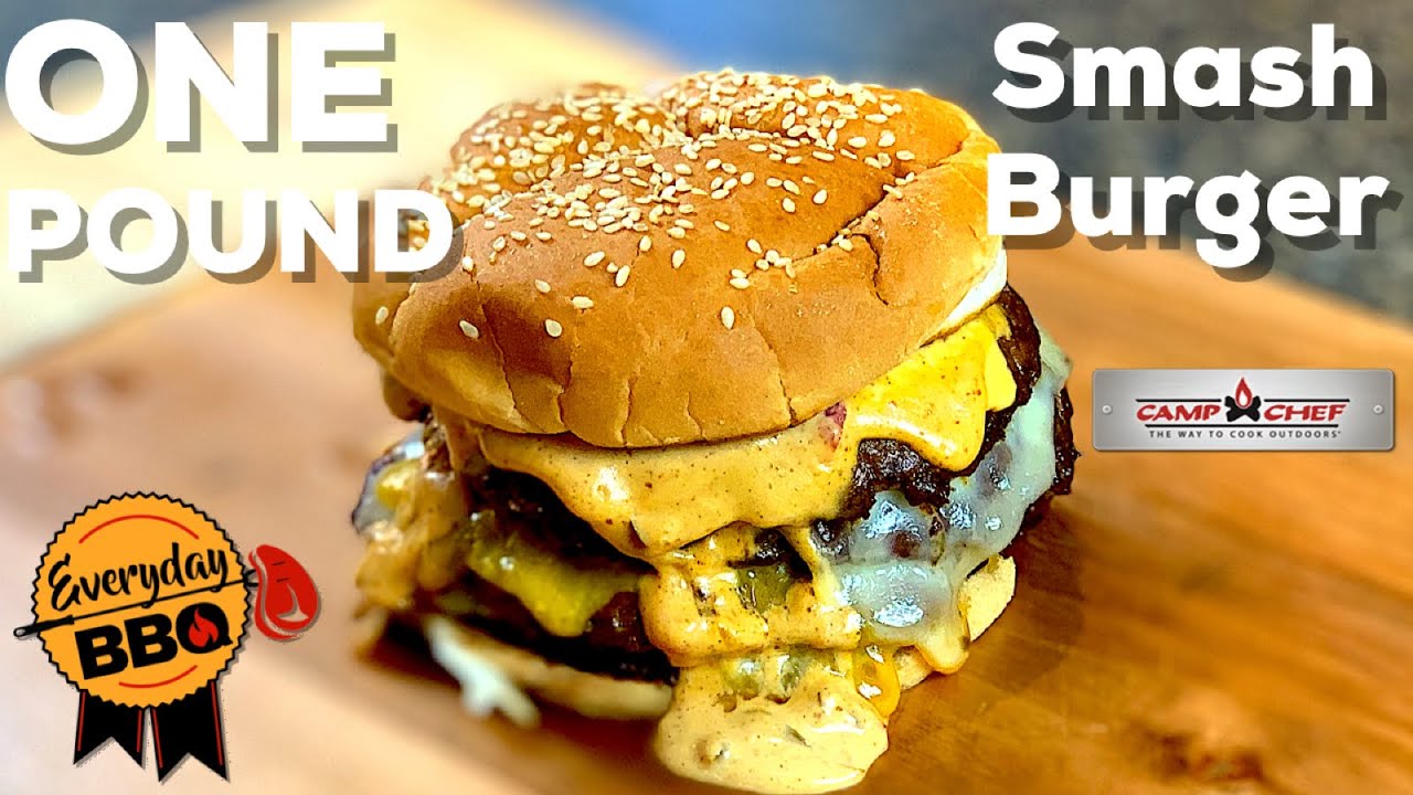 ONE POUND SMASHBURGER | Ballistic BBQ Dedication | Quad Cheese Burger | Camp Chef Flat Top Griddle