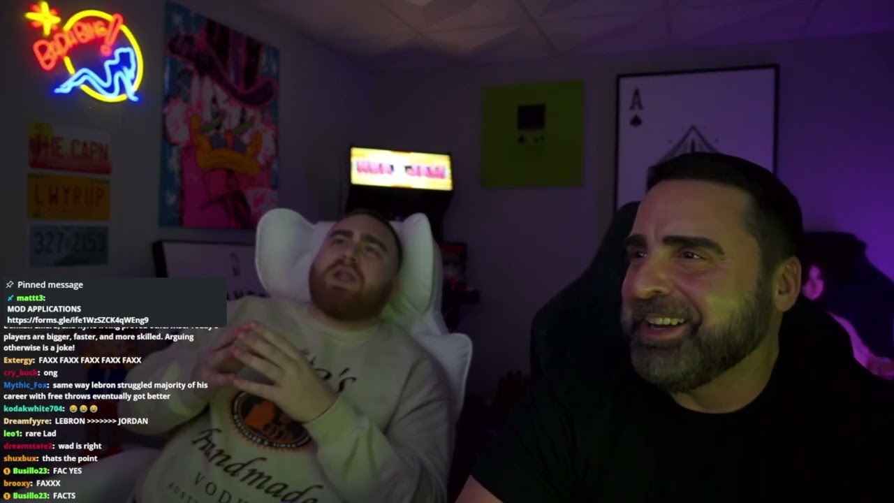 LosPollosTV and his dad get into heated debate over Jordan and “we’re done with 90’s basketball” 😂