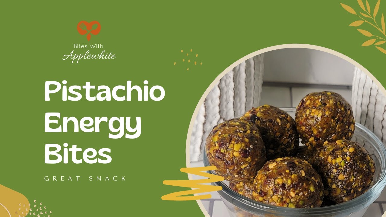 Pistachio Energy Bites - A High Fiber, High Protein Snack by Bites With Applewhite