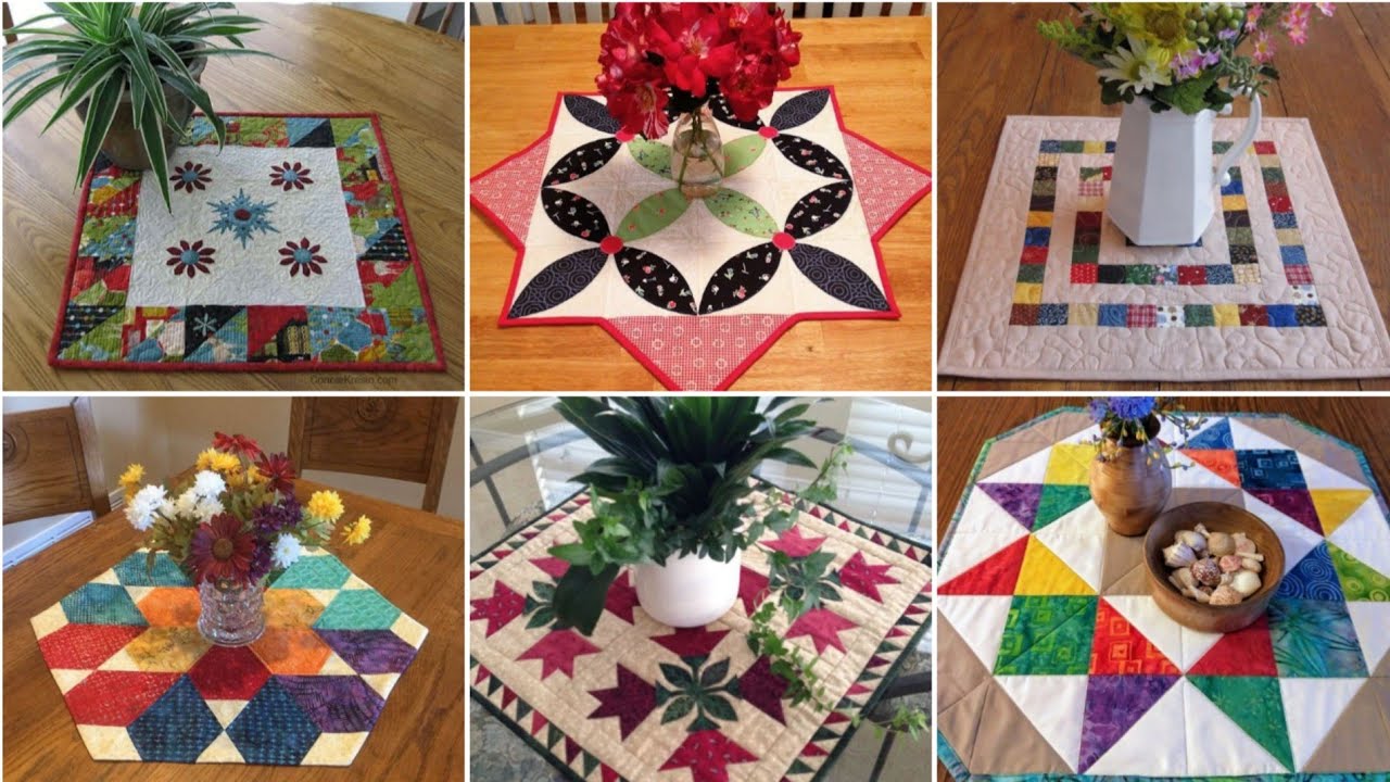 🌺Quilted table topper centerpiece mat design by pop up fashion 💞