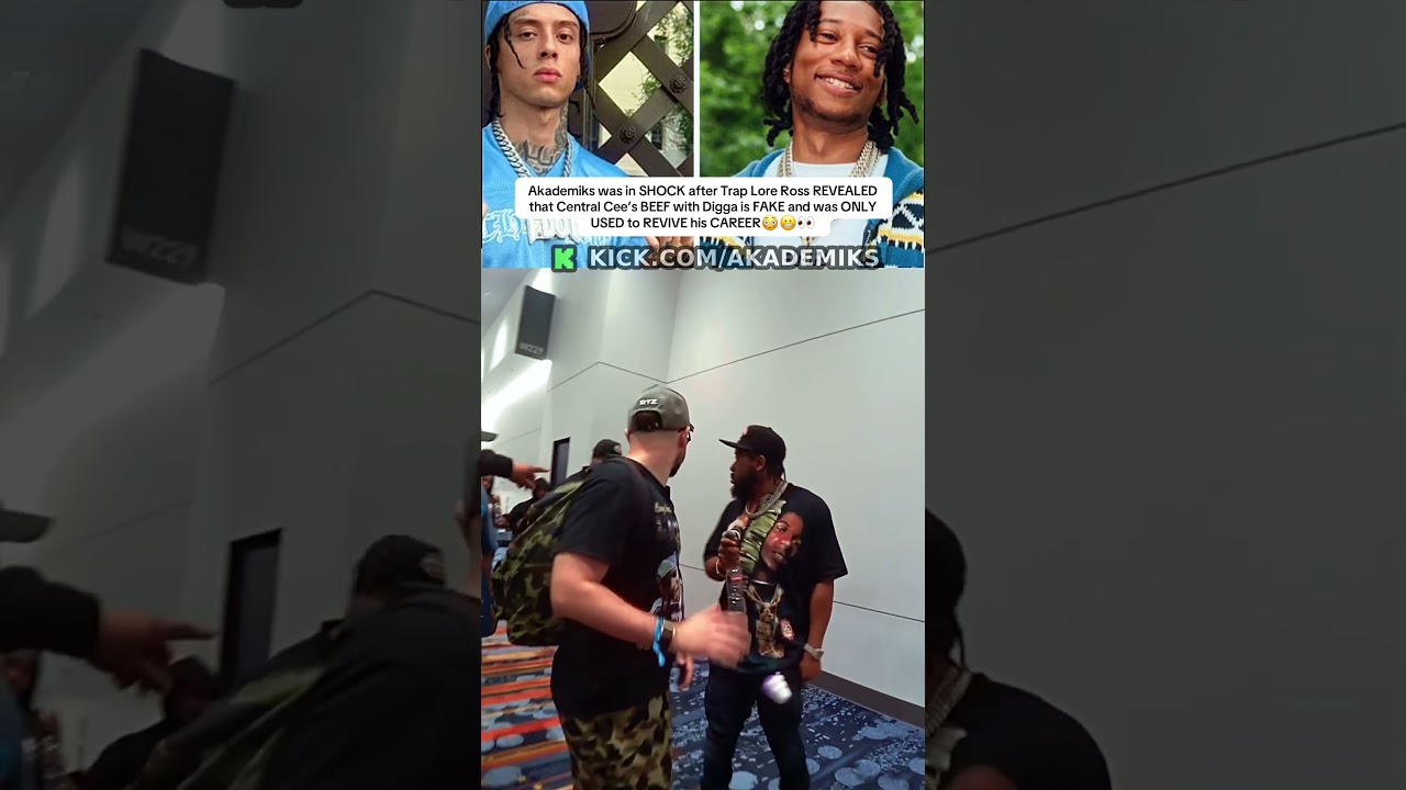 Trap Lore Ross exposes Central Cee for having fake beef with Digga D#akademiks #diggad #centralcee