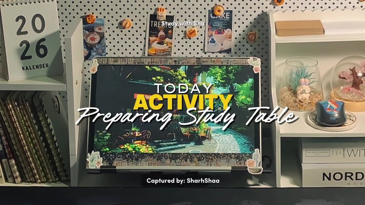 Preparing Study Table | StudyWithSha | SharhShaa | #study #ideas #books #design #studywithme