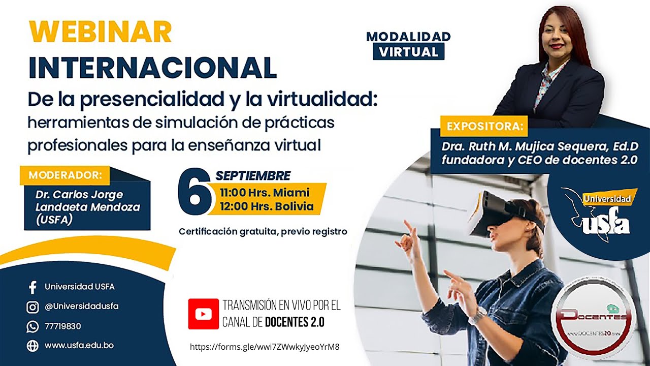 🔔 WEBINAR: DE LA PRESENCIALIDAD Y A LA VIRTUALIDAD - HERRAMIENTAS DE SIMULACIÓN  | DOCENTES 2.0