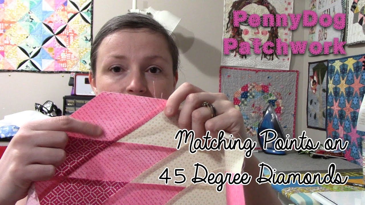 How I match points on 45 Degree Diamonds - for lone star quilts, etc!
