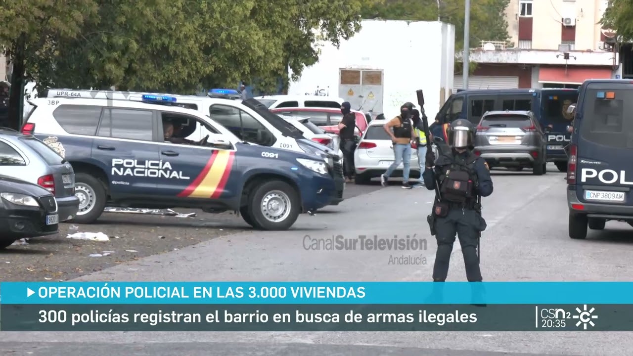Operación policial en las Tres Mil Viviendas, en el Polígono Sur de Sevilla (3000 Viviendas)