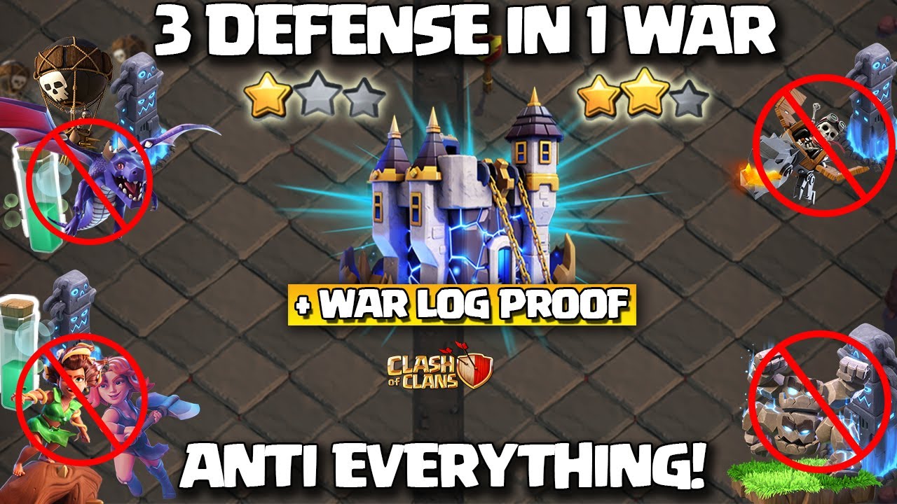 After Update New Th18 War Base + Th18 LEGEND Base🔥3 Defense in 1 war! Th18 Anti Everything Base coc