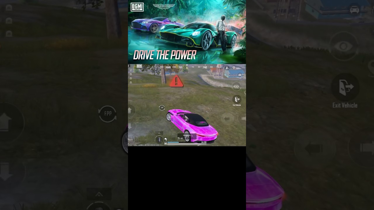 My first ride on New Convertible Aston Martin 🤯 #bgmi #pubgmobile #new #astonmartin #shorts