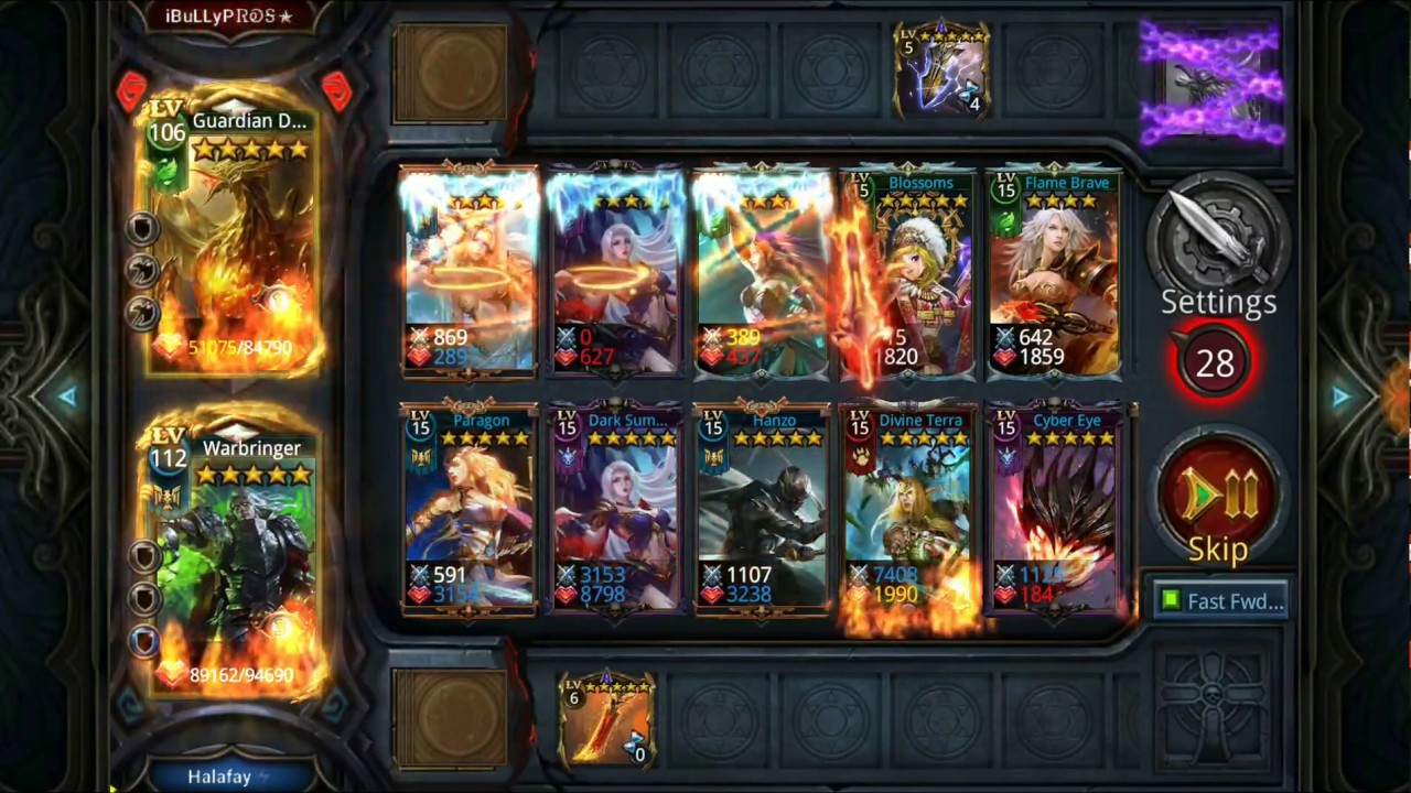Deck Heroes Duels - Bully meets the Warbringer, and he's not happy.