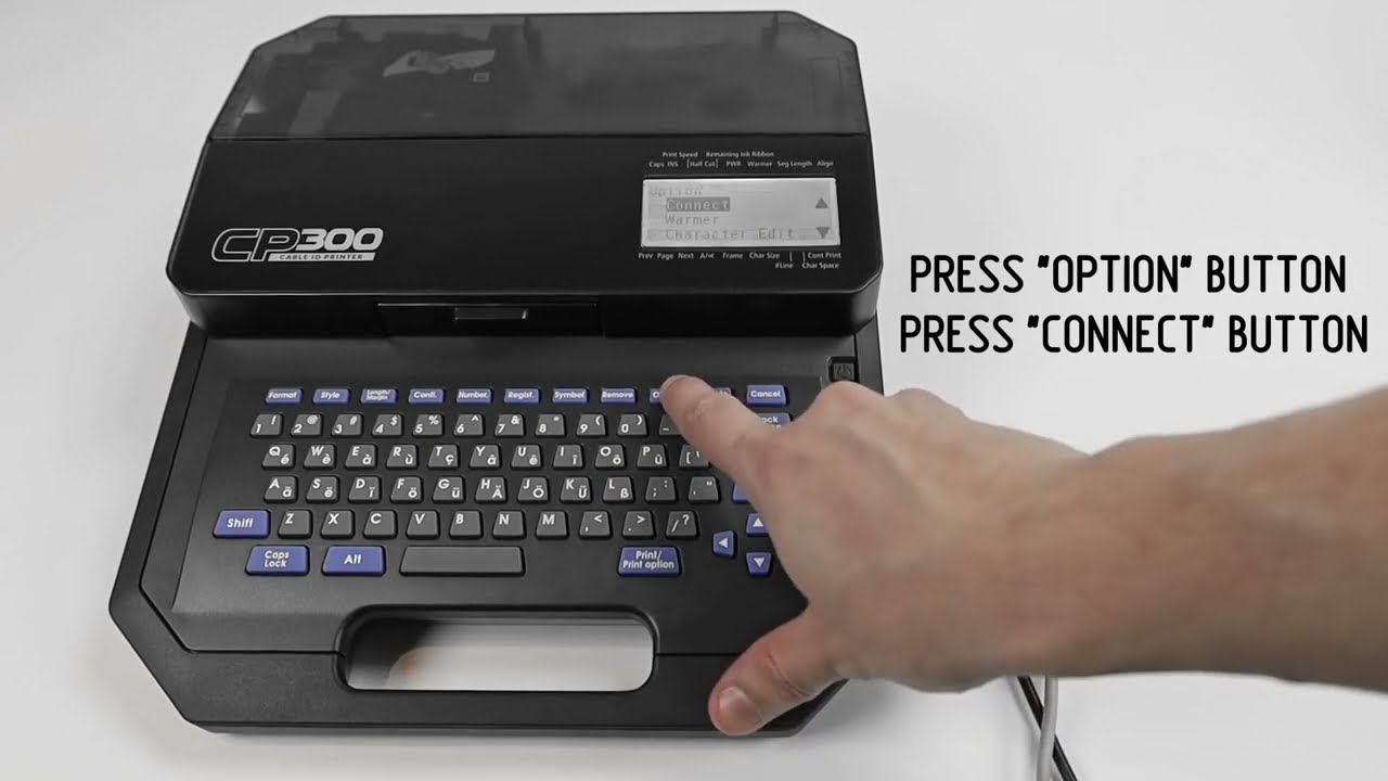CP300 - Cable ID Printer - Printing with PC connection