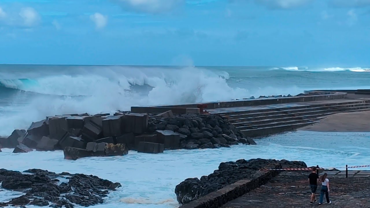 Ocean waves  in Tenerife after storm