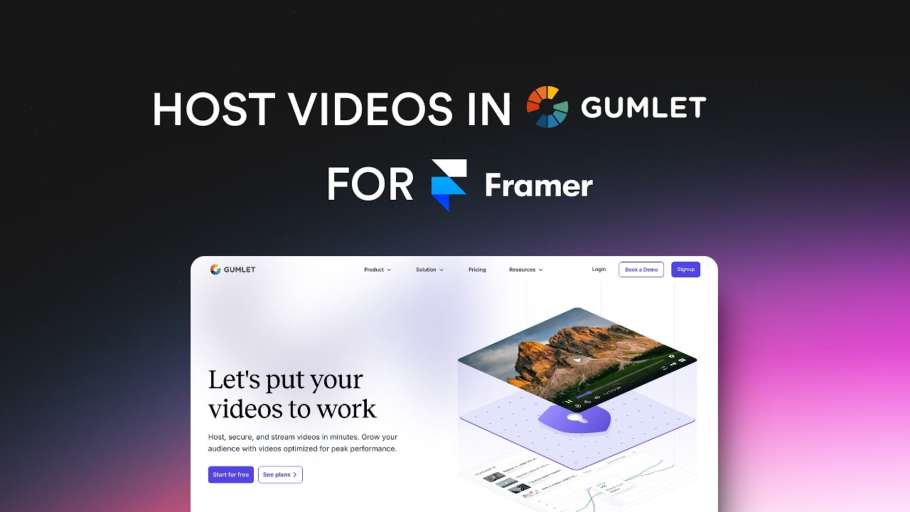 Host Videos for Framer Using Gumlet (FREE CDN)