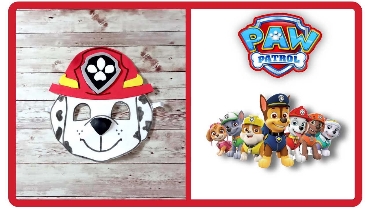 DIY: MÁSCARA DO MARSHALL DE EVA  | Patrulha Canina |