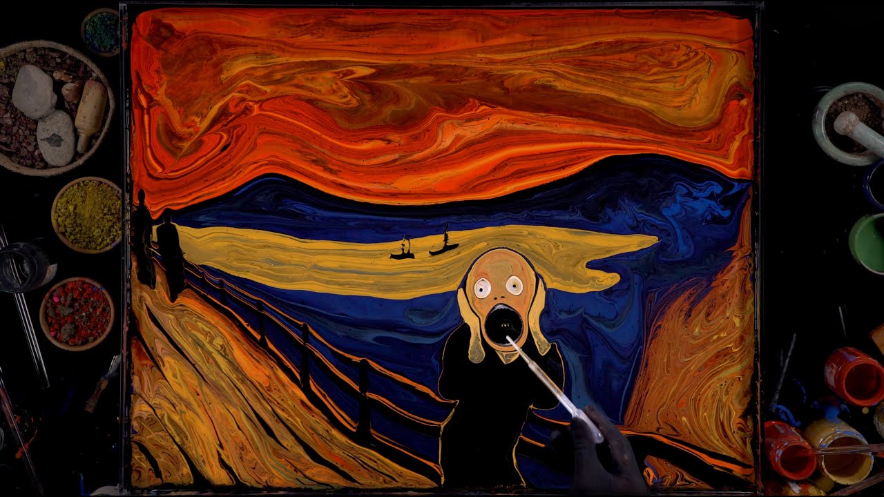 Scream & Creation of Adam on Dark Water