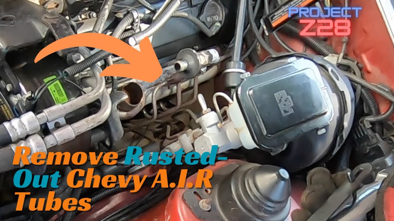 3rd Gen Camaro rusted A.I.R. Exhaust Tubes Removal