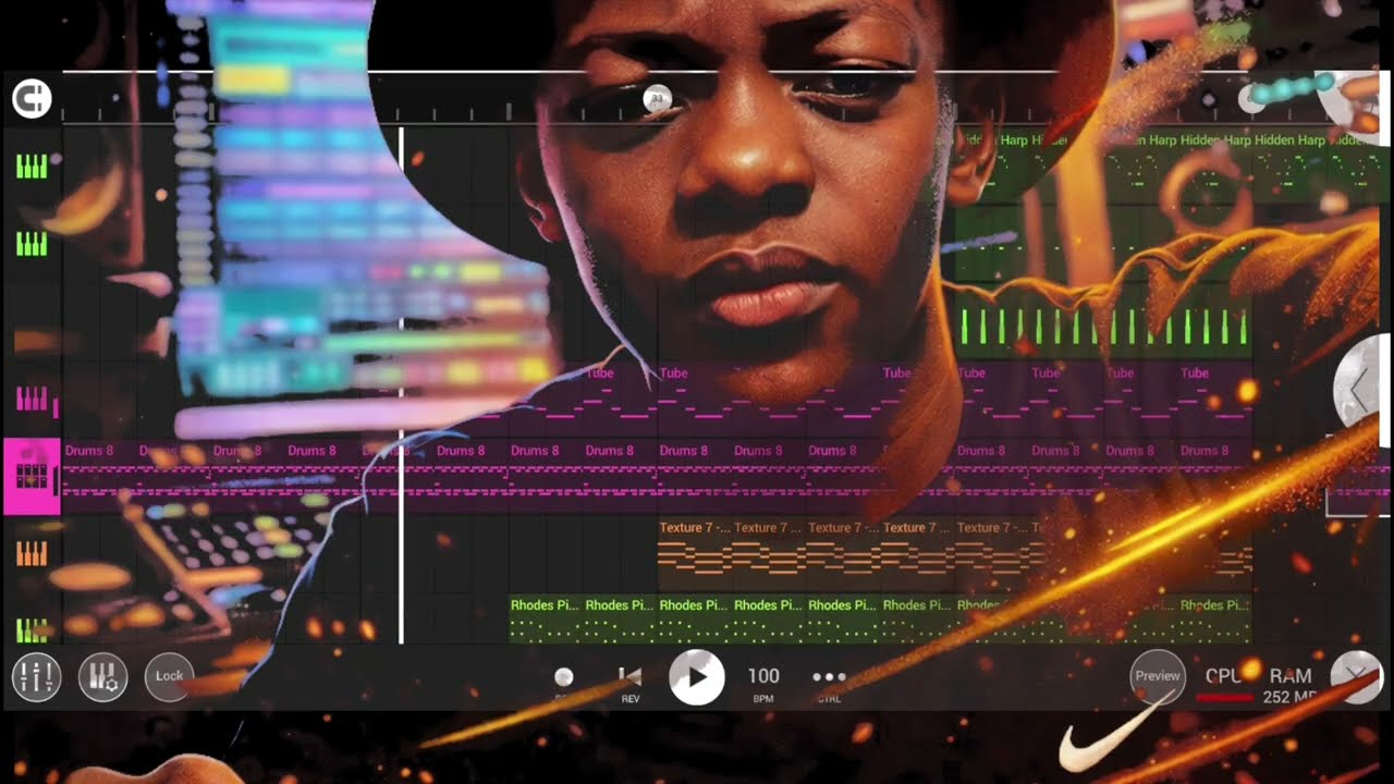 (Free)Afro beat (pt1) fl studio mobile 🎼🎤 freestyle @afrobeat
