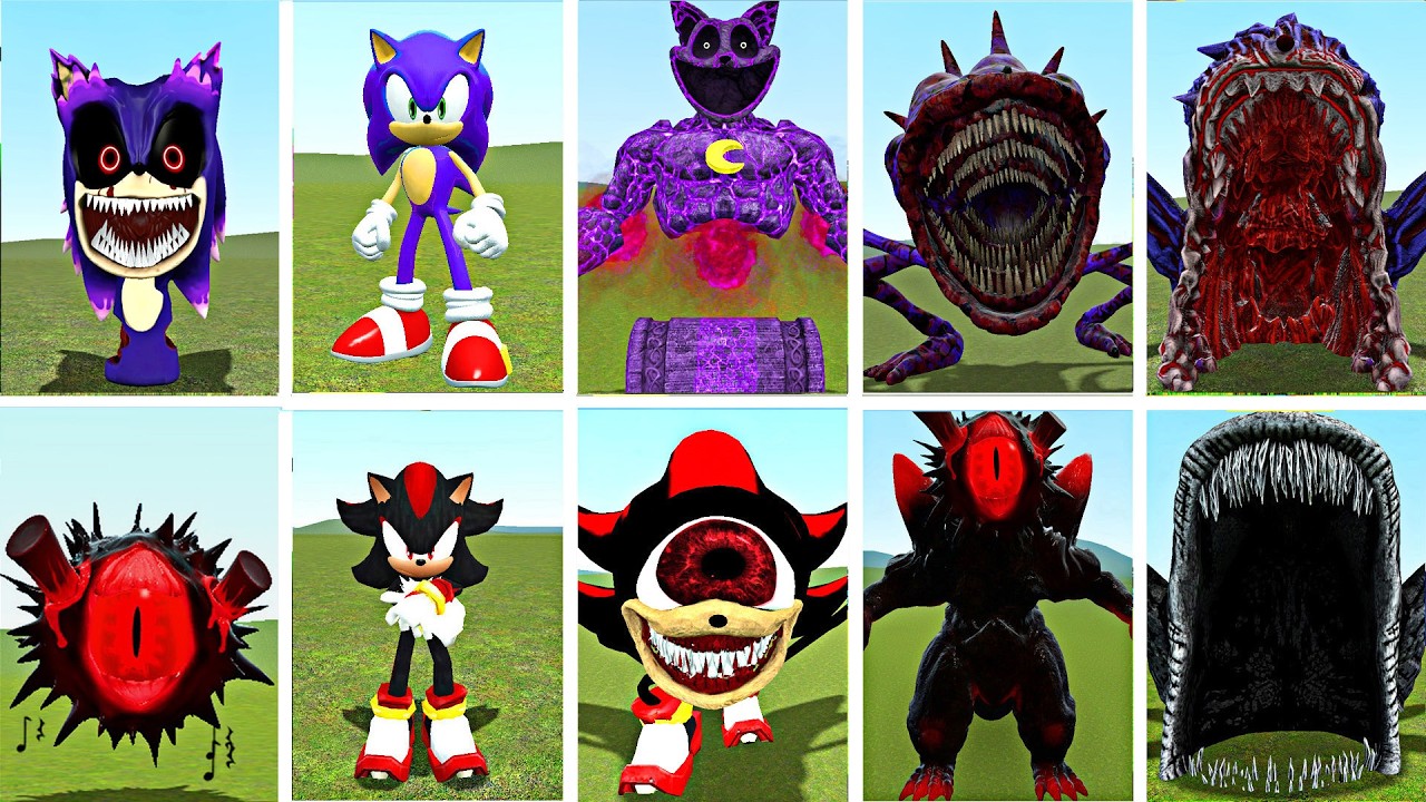 ALL CATNAP CURSED SONIC vs SHADOW | BEST EVOLUTION BATTLE in GARRY'S MOD | WHO WIN?