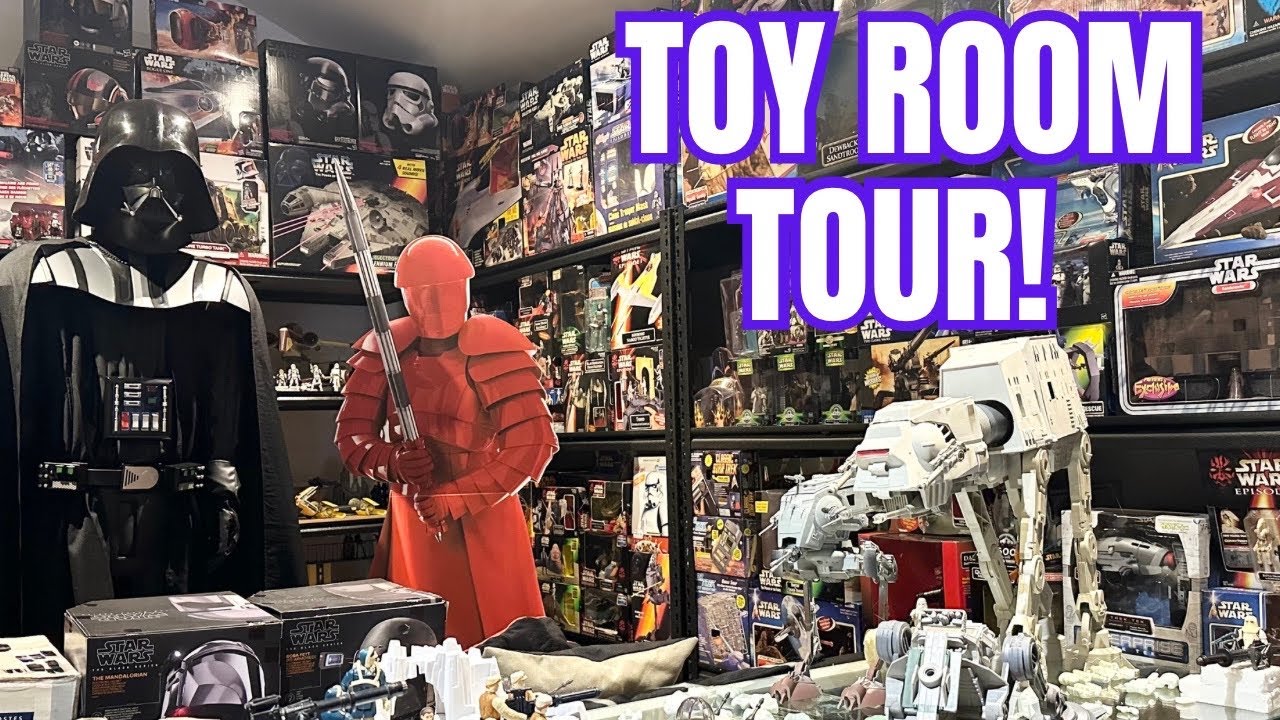 MASSIVE Star Wars Collection in My Brother's Man Cave | Toy Room Tour