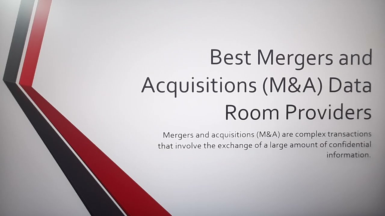 Best Mergers and Acquisitions (M&A) Data Room Providers