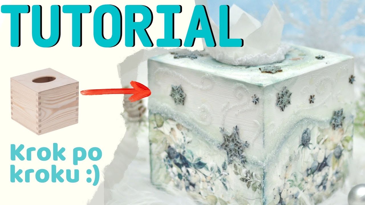 Decoupage chustecznik zimowy [KROK PO KROKU] No. 785