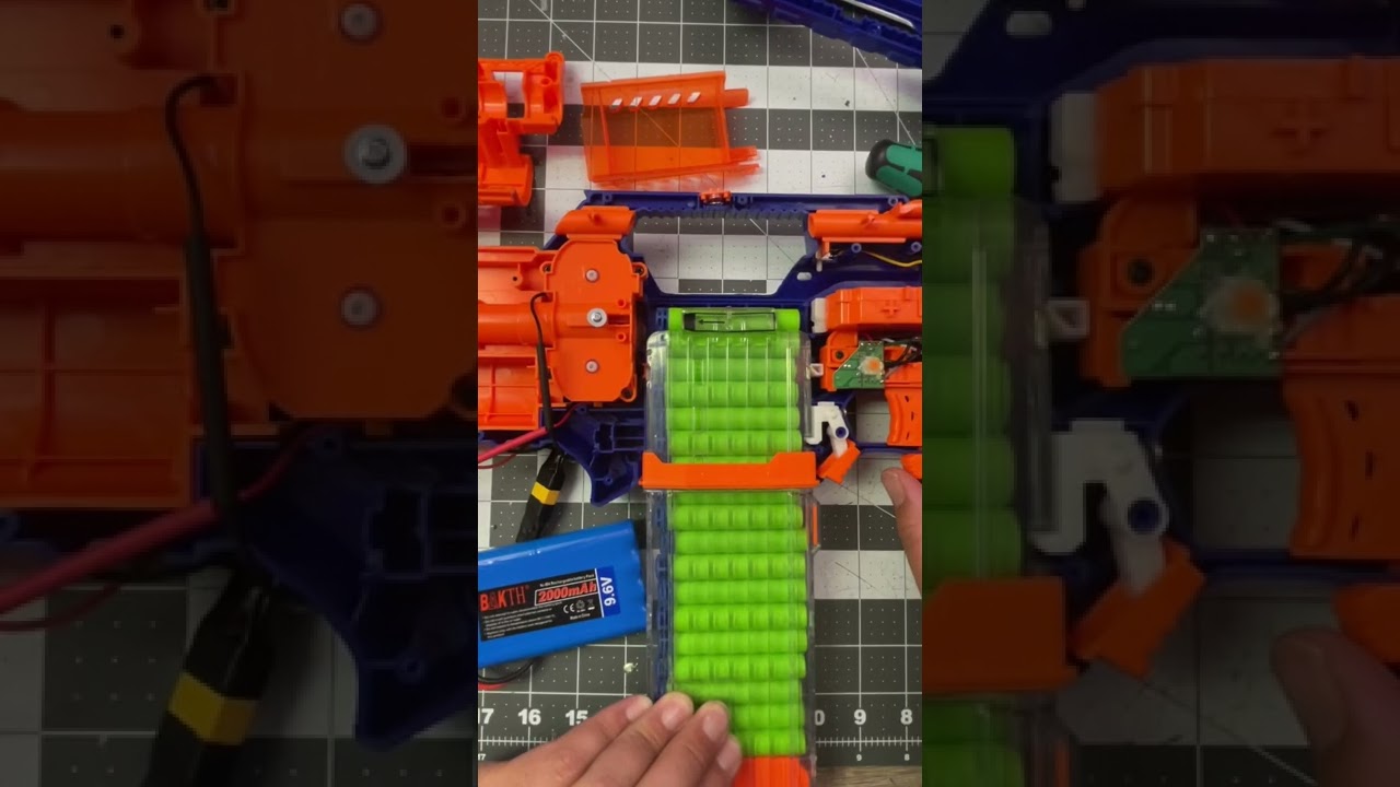 Тест 9,6-вольтового Nerf Rapidstrike CS-18! Как всегда, отличное улучшение, скоро выложу простое ...