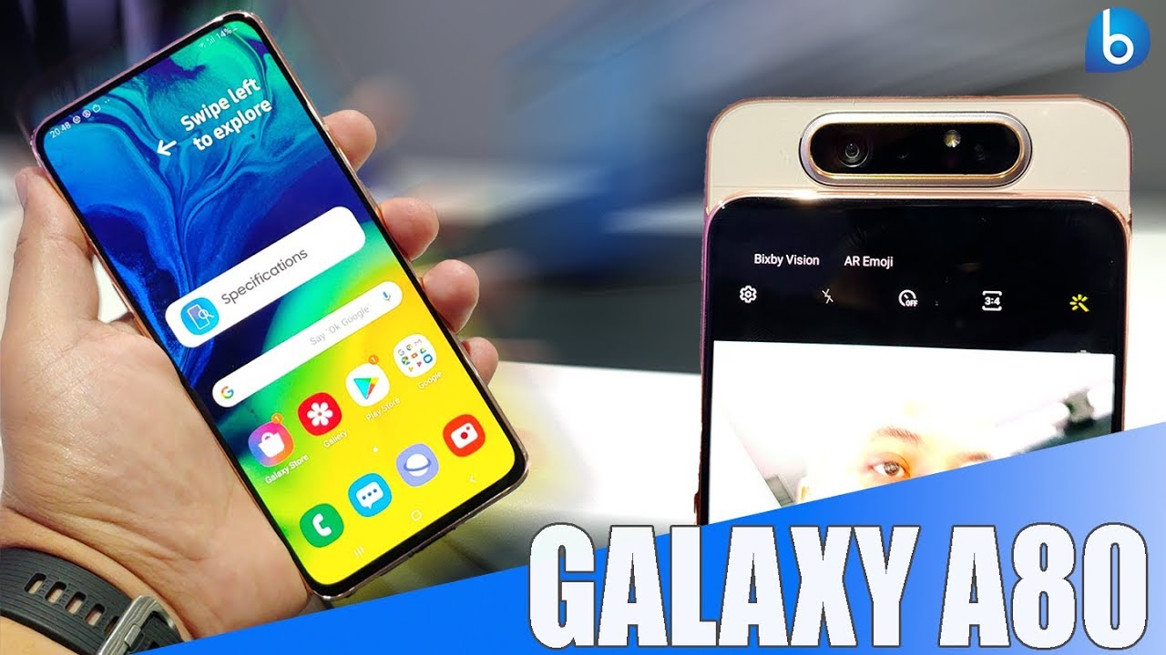 NOVO SAMSUNG GALAXY A80 | COM CÂMERA DESLIZANTE E TELA SEM BORDAS! ESSE IMPRESSIONOU! HANDS ON