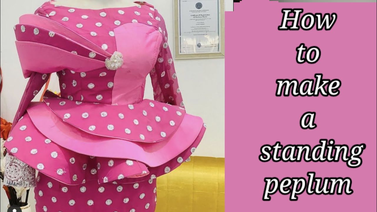 How to make peplum stand with crinoline/ how to turn a flare with crinoline without lining.