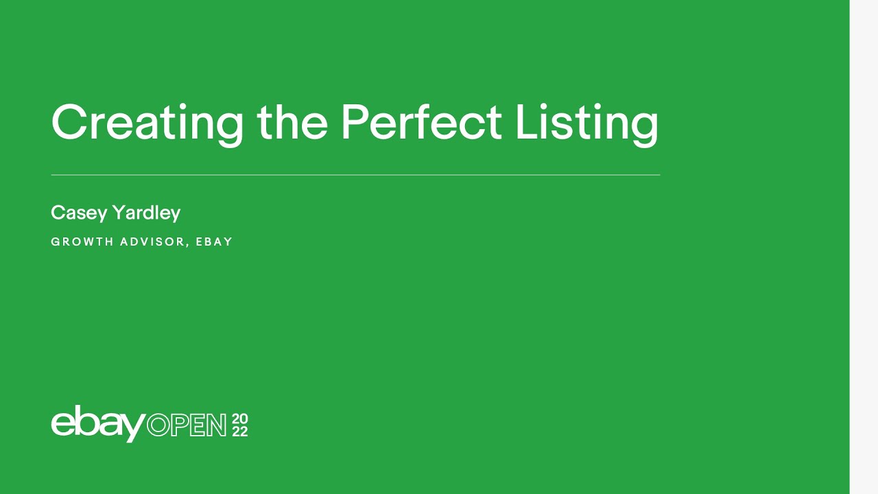 Fundamental Training Session: Create the Perfect Listing