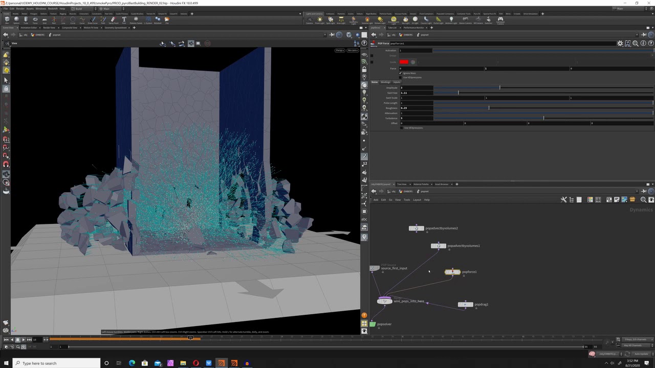 MHFX HOUDINI courseSample Video